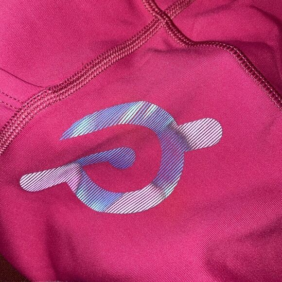 Peloton Move Mission Tulip Hem Leggings Womens Large High Rise Drawstring Pink - Picture 5 of 6